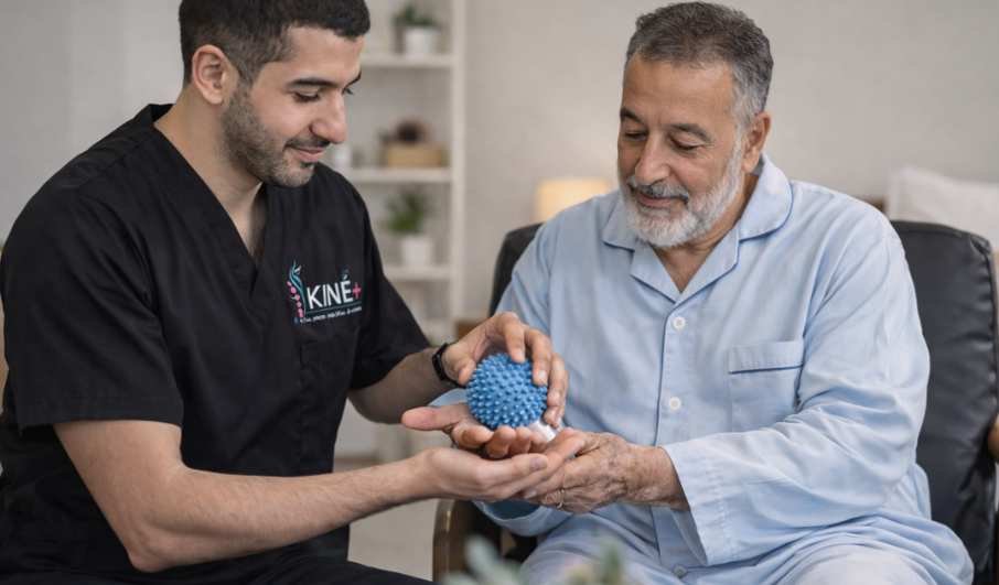 Rééducation de la main après AVC à domicile